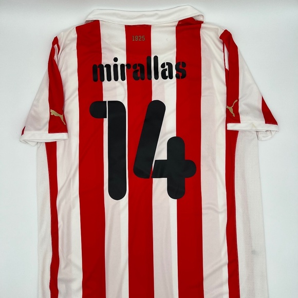 Mirallas #14 Olympiacos 2011/2012 Home ORIGINAL Puma VTG Rare Soccer Jersey (XL) - Picture 1 of 9